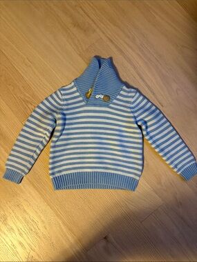 Janie and Jack Light Blue Ribbed Knit Sweater